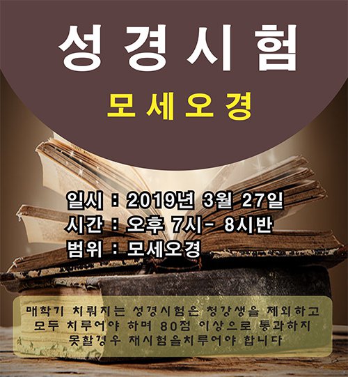 2019 Spring Bible Test