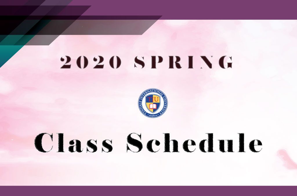 Schedule of Class 2020 Spring